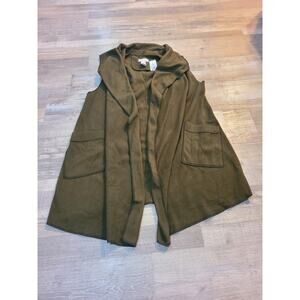 Le Moda one size trimmed fleece vest